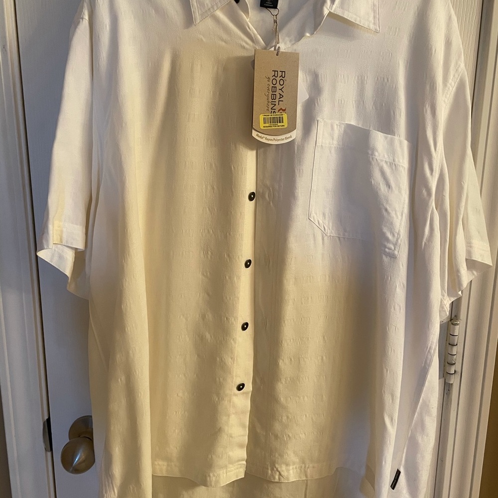 Brand New! Royal Robbins white dress shirt! Xl new with tags!